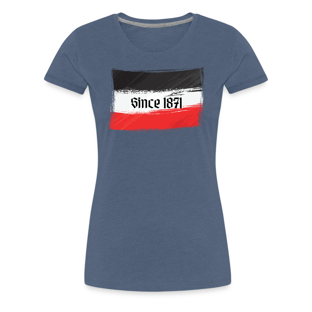 Frauen Premium T-Shirt Since 1871 Q - Blau meliert