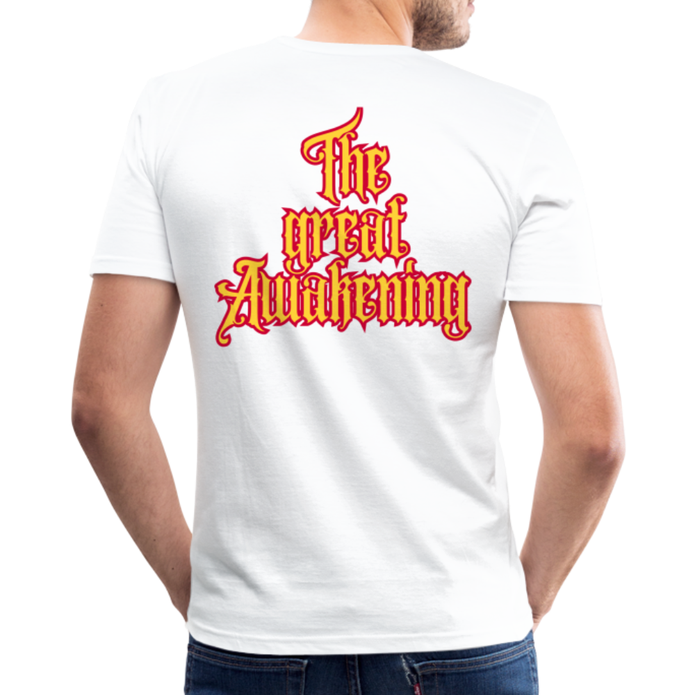 Männer Slim Fit T-Shirt The great Awakening - weiß