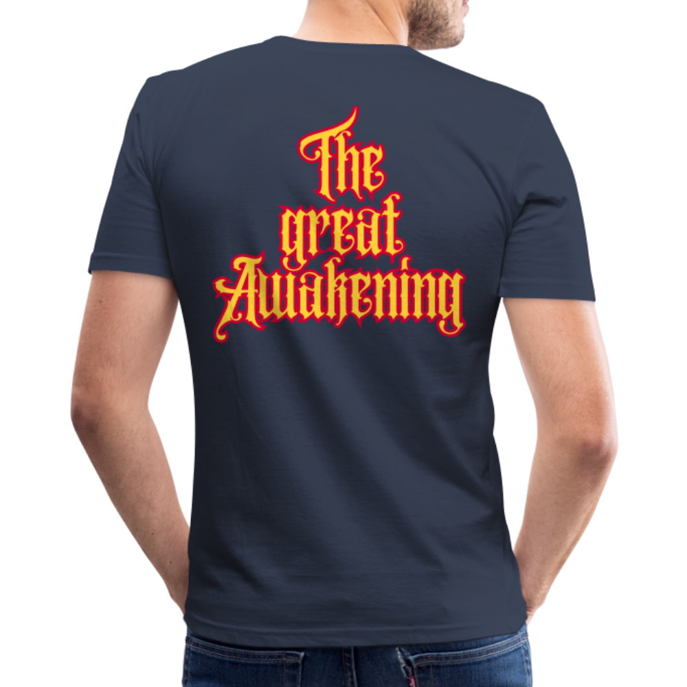 Männer Slim Fit T-Shirt The great Awakening - Navy