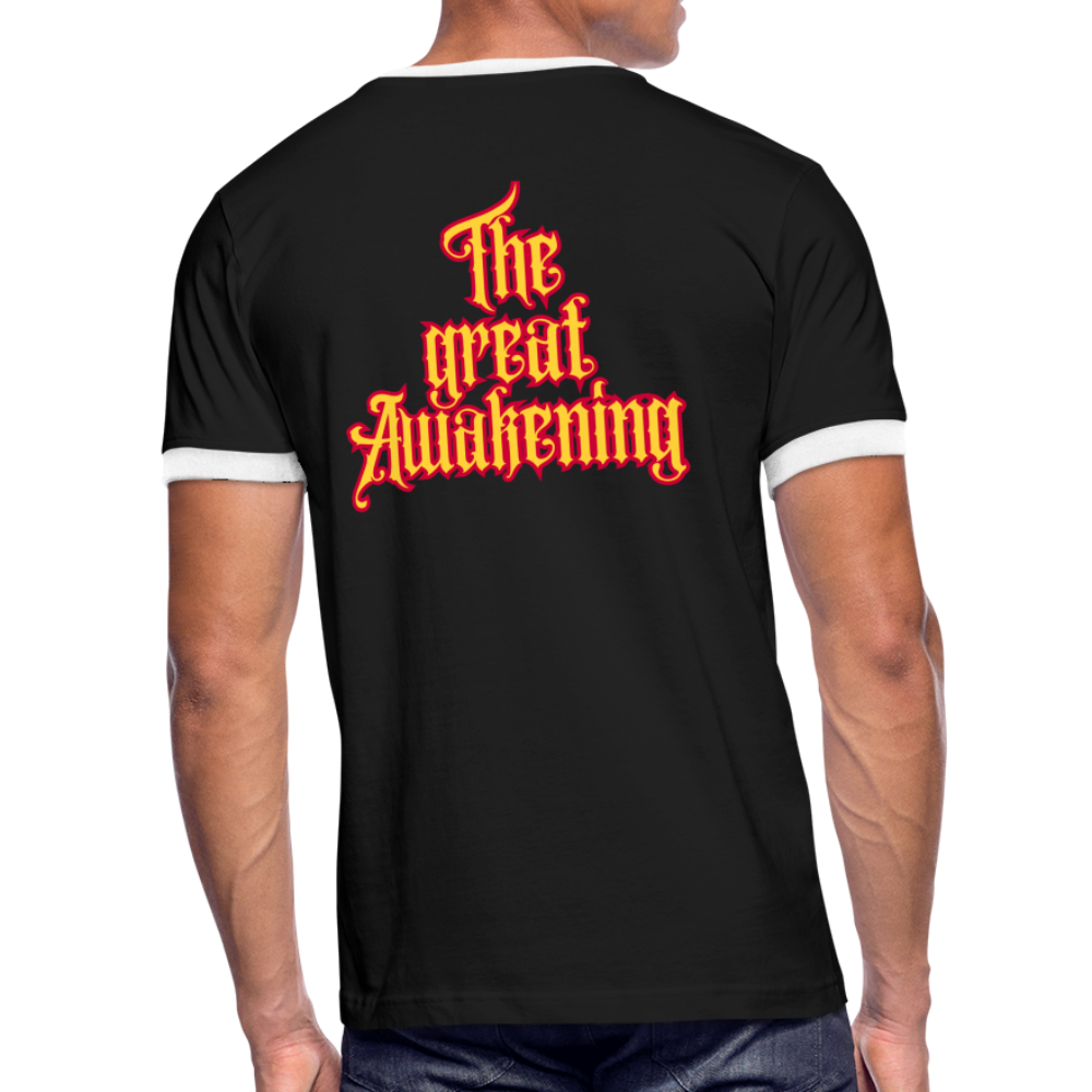 Männer Kontrast-T-Shirt The great Awakening - Schwarz/Weiß