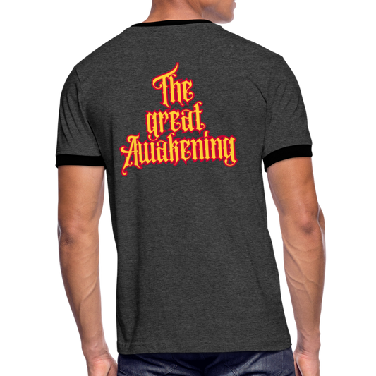 Männer Kontrast-T-Shirt The great Awakening - Anthrazit/Schwarz