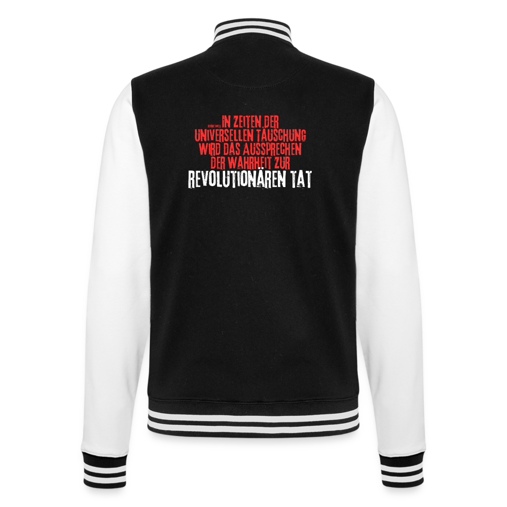 College-Sweatjacke REVOLUTION - Schwarz/Weiß