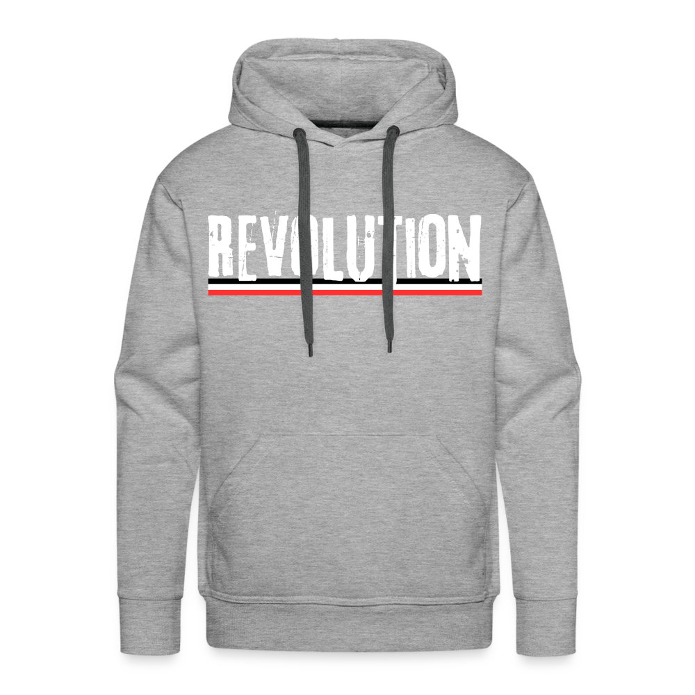 Männer Premium Hoodie Revolution - Grau meliert