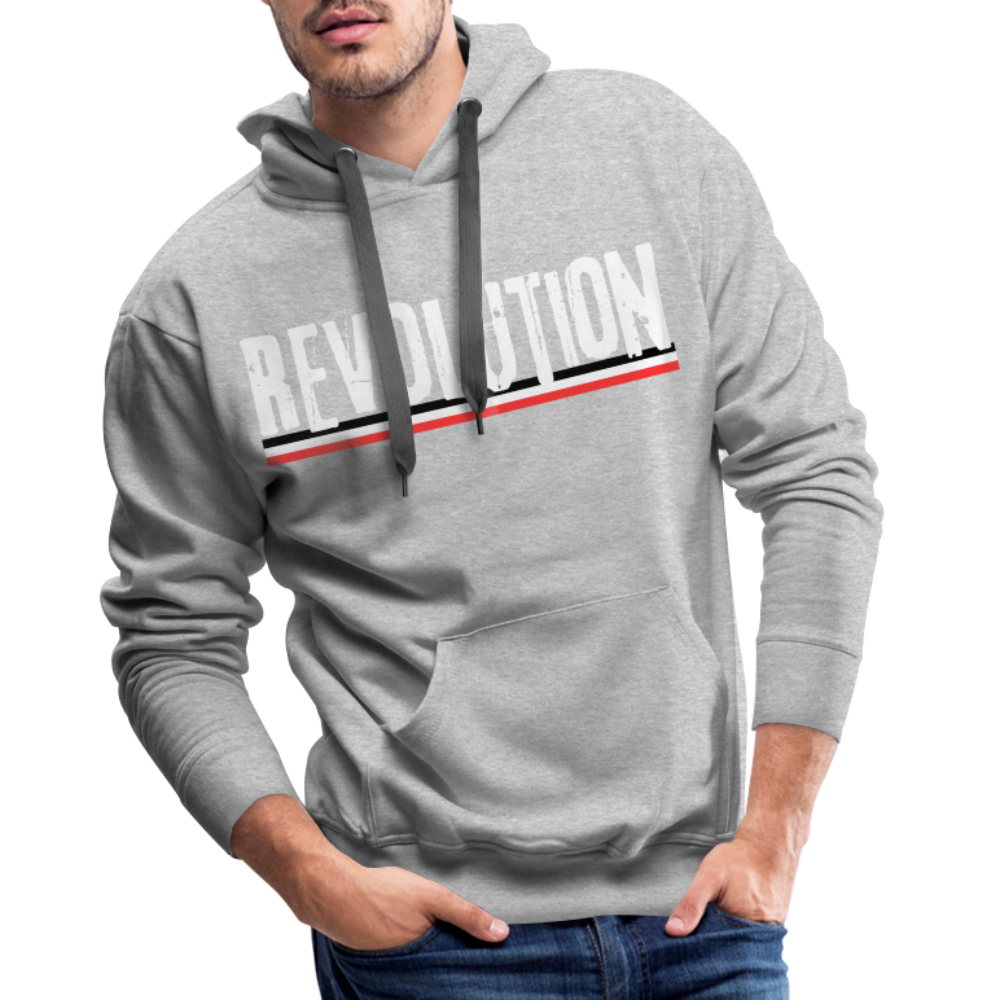 Männer Premium Hoodie Revolution - Grau meliert