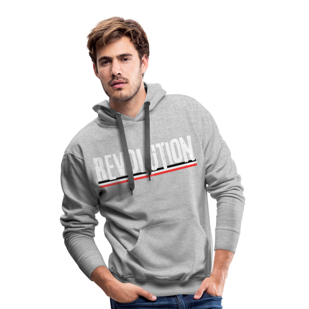 Männer Premium Hoodie Revolution - Grau meliert