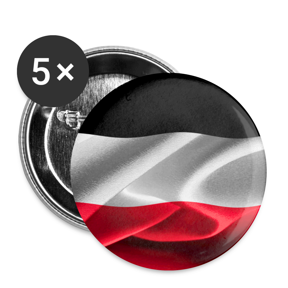 Buttons 25 mm (5er Pack) 1871 - weiß