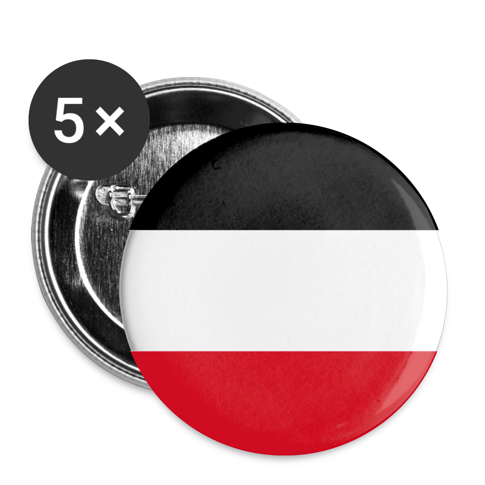 Kaiserliche Buttons klein 25 mm (5er Pack) - weiß