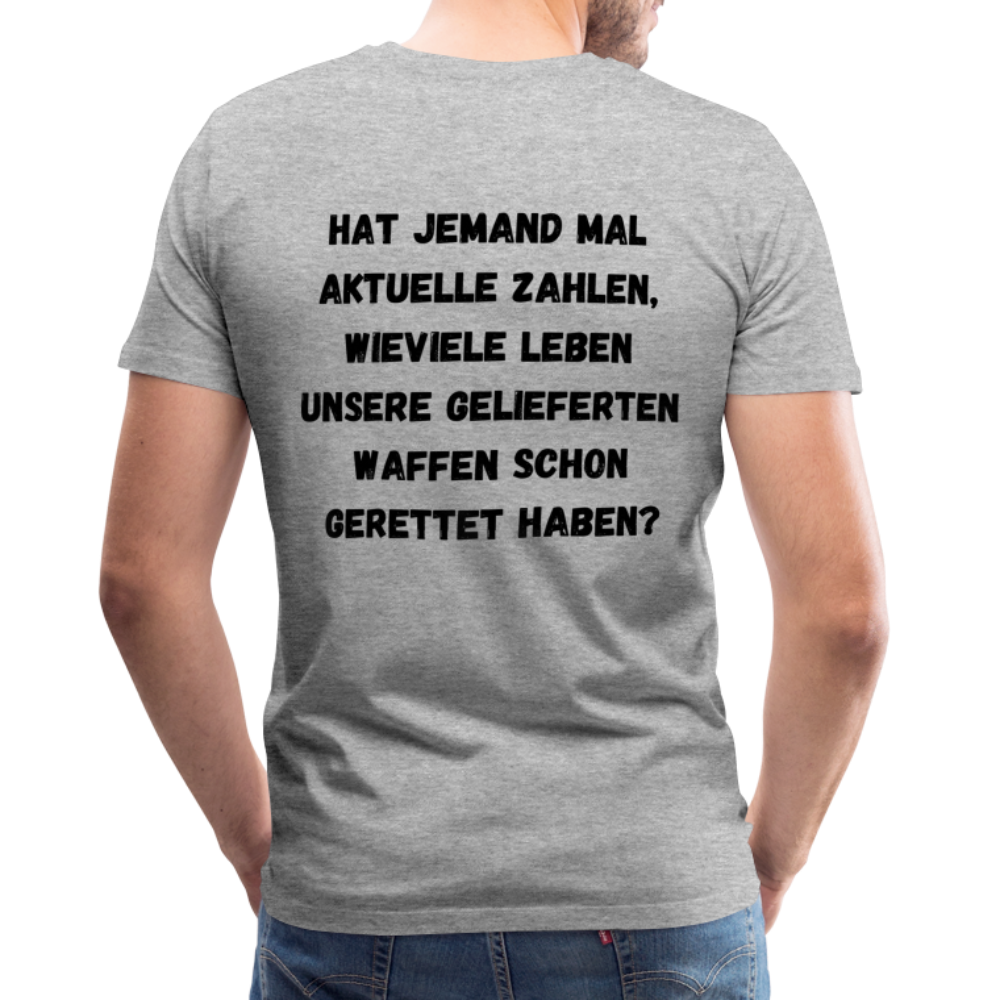 Männer Premium T-Shirt Hat jemand mal die Zahlen? - Grau meliert