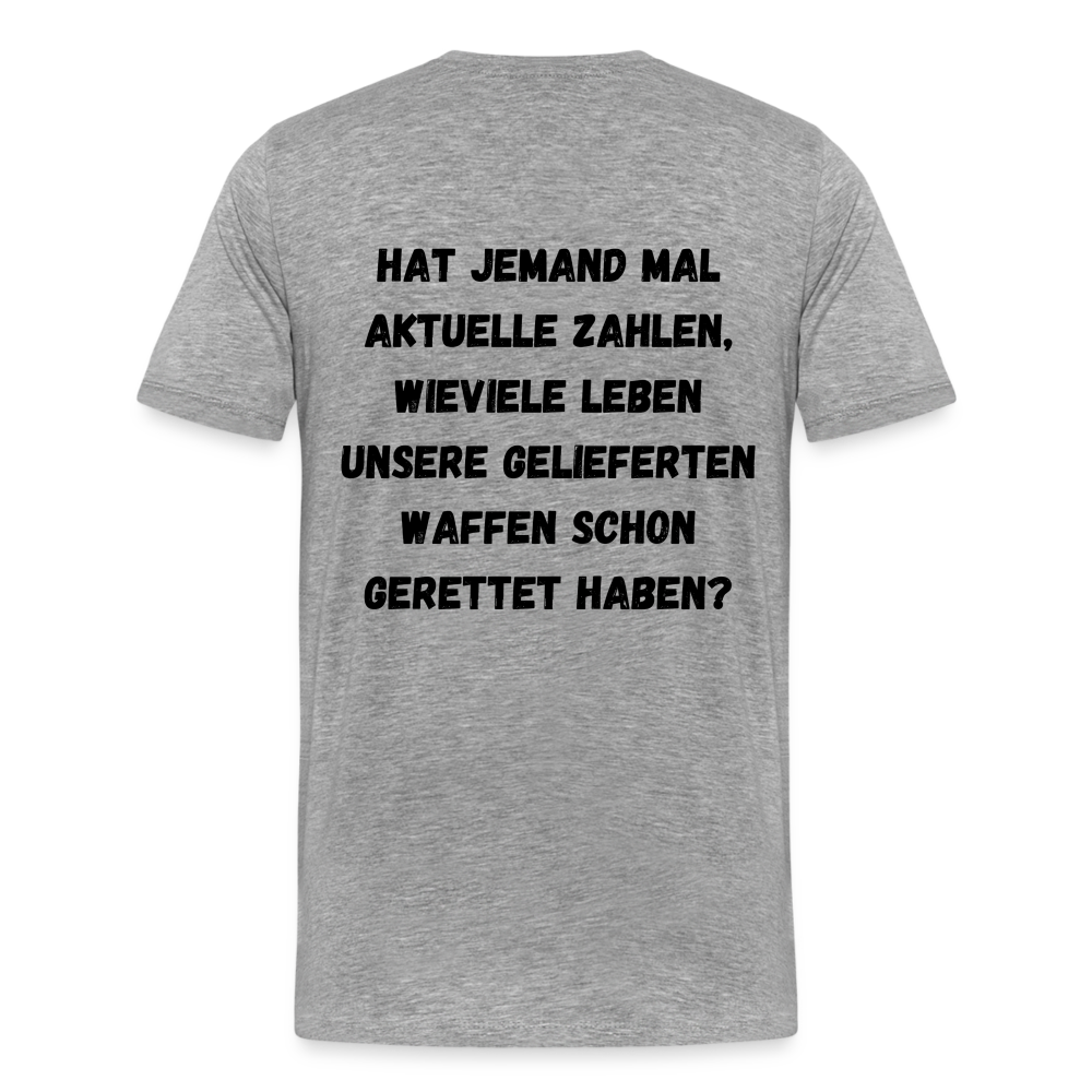 Männer Premium T-Shirt Hat jemand mal die Zahlen? - Grau meliert