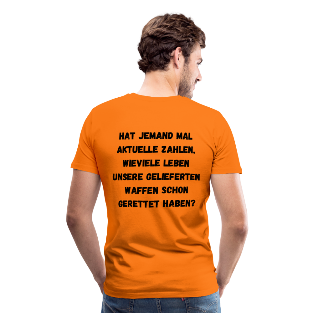 Männer Premium T-Shirt Hat jemand mal die Zahlen? - Orange