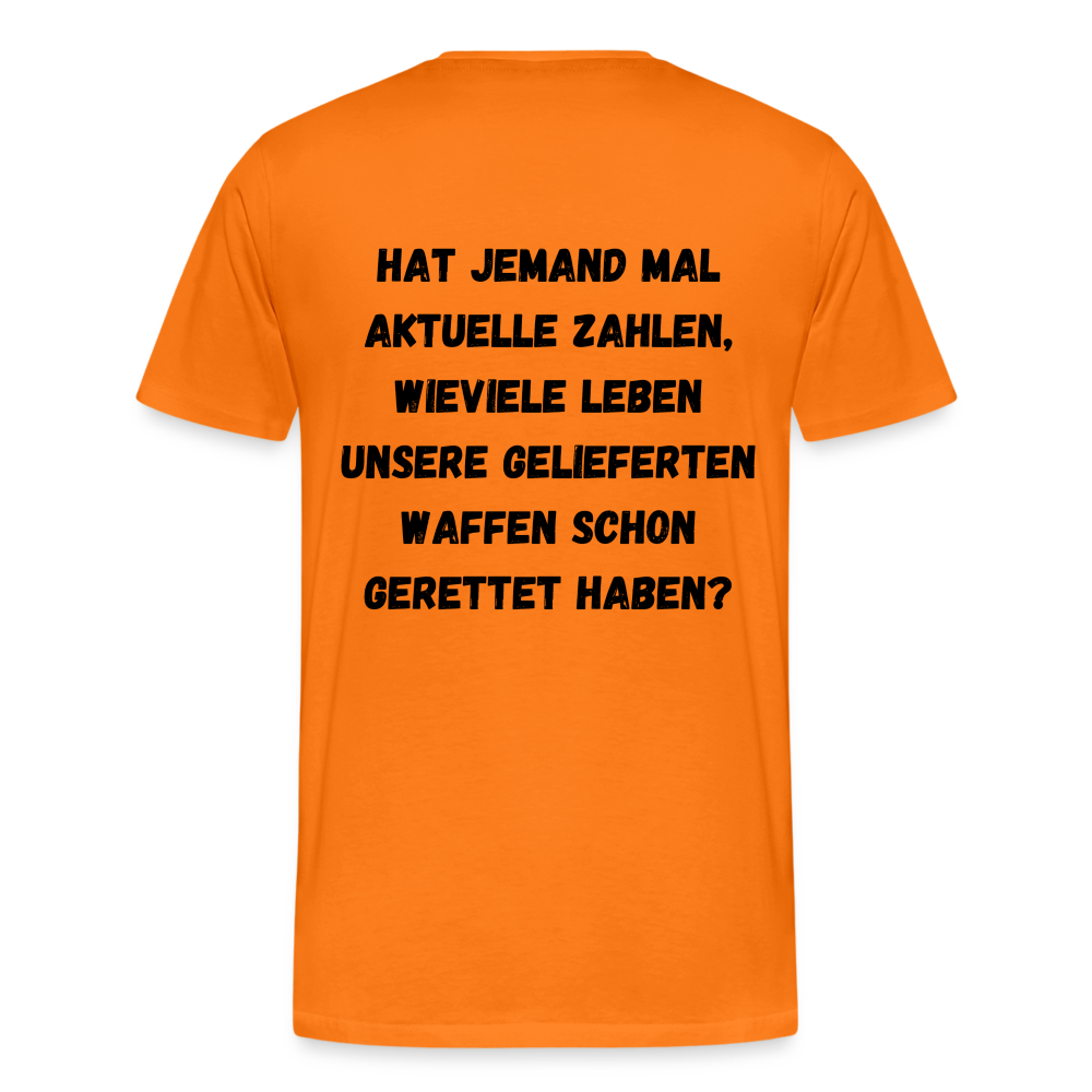 Männer Premium T-Shirt Hat jemand mal die Zahlen? - Orange