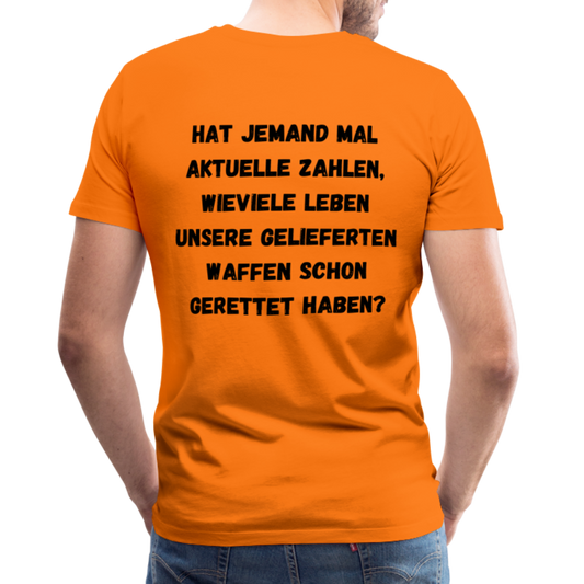 Männer Premium T-Shirt Hat jemand mal die Zahlen? - Orange