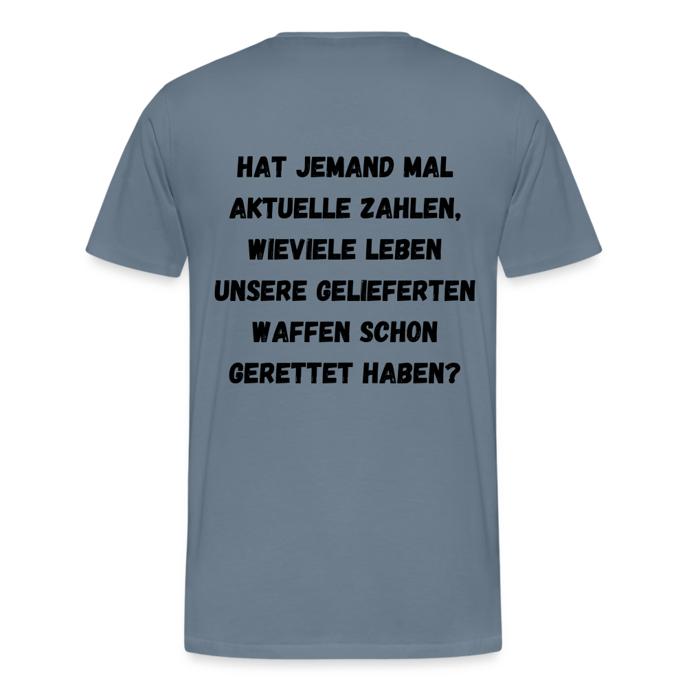 Männer Premium T-Shirt Hat jemand mal die Zahlen? - Blaugrau