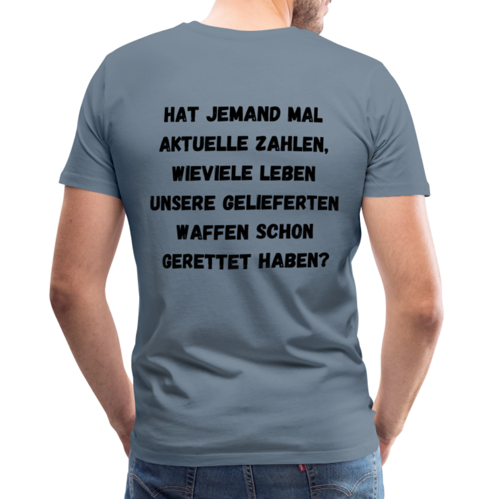 Männer Premium T-Shirt Hat jemand mal die Zahlen? - Blaugrau