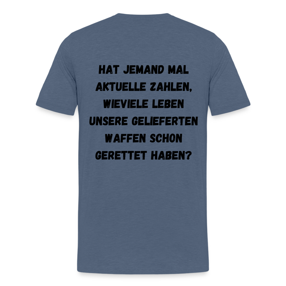 Männer Premium T-Shirt Hat jemand mal die Zahlen? - Blau meliert