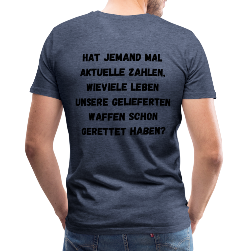 Männer Premium T-Shirt Hat jemand mal die Zahlen? - Blau meliert