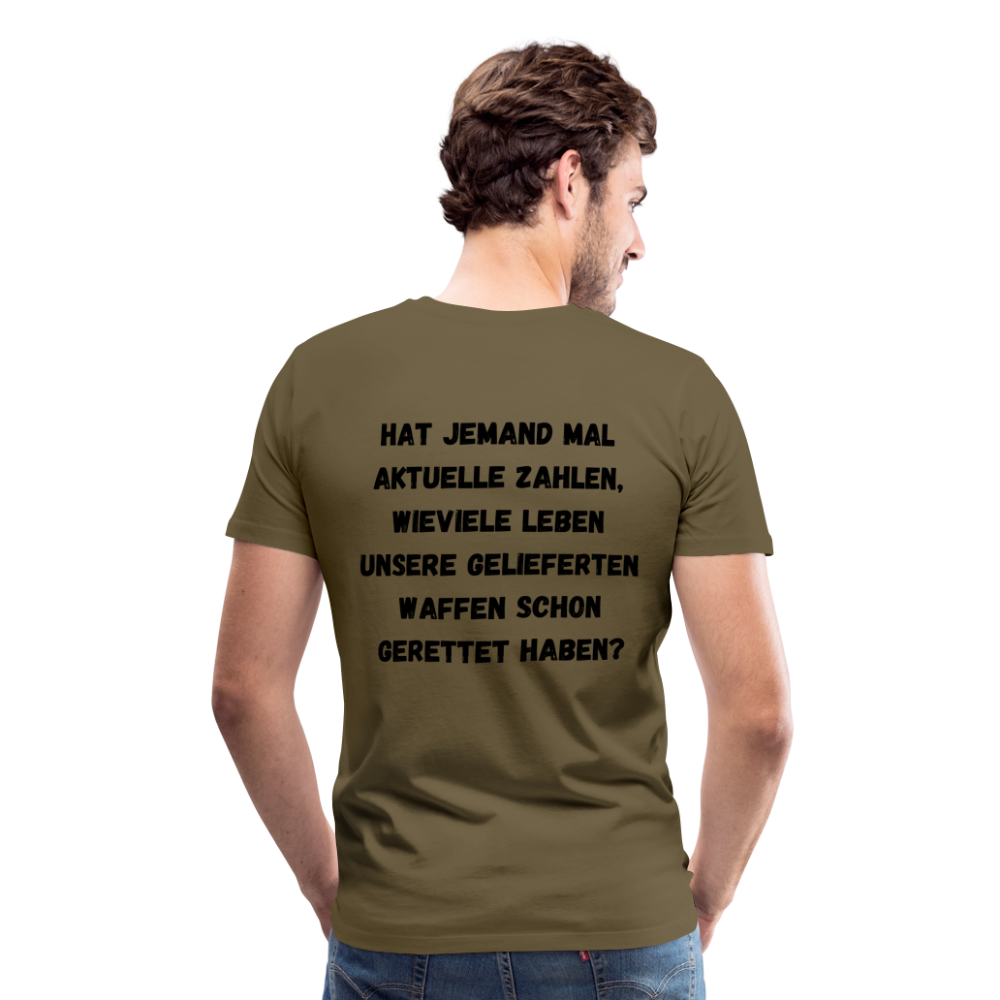 Männer Premium T-Shirt Hat jemand mal die Zahlen? - Khaki