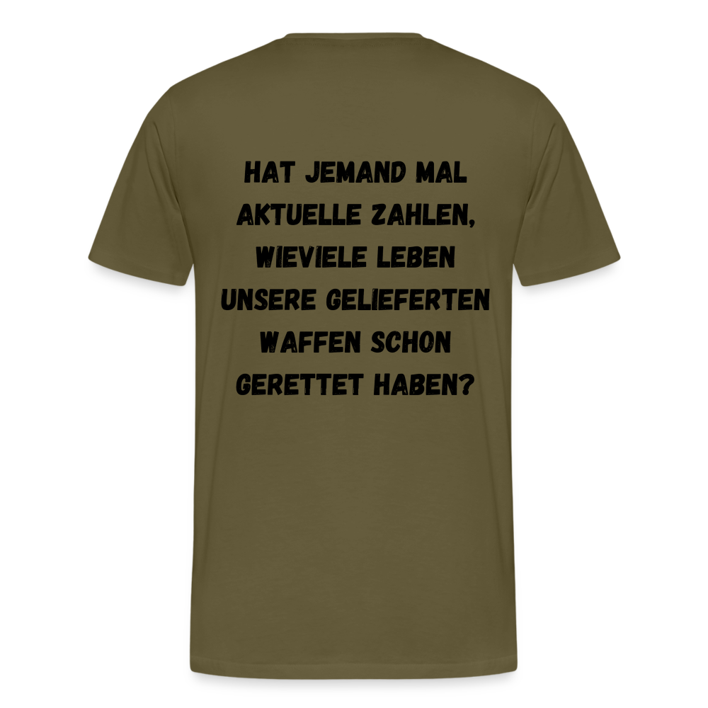 Männer Premium T-Shirt Hat jemand mal die Zahlen? - Khaki