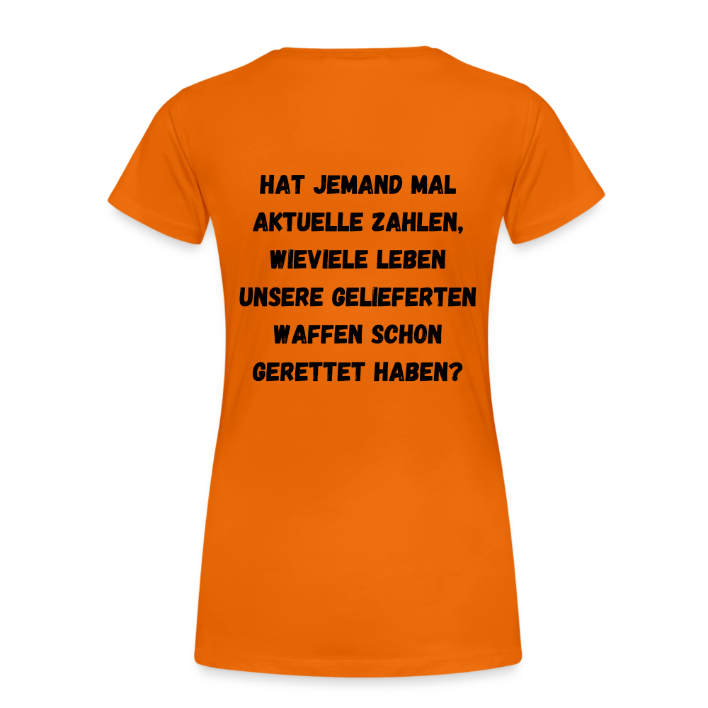 Frauen Premium T-Shirt Hat jemand mal die Zahlen? - Orange