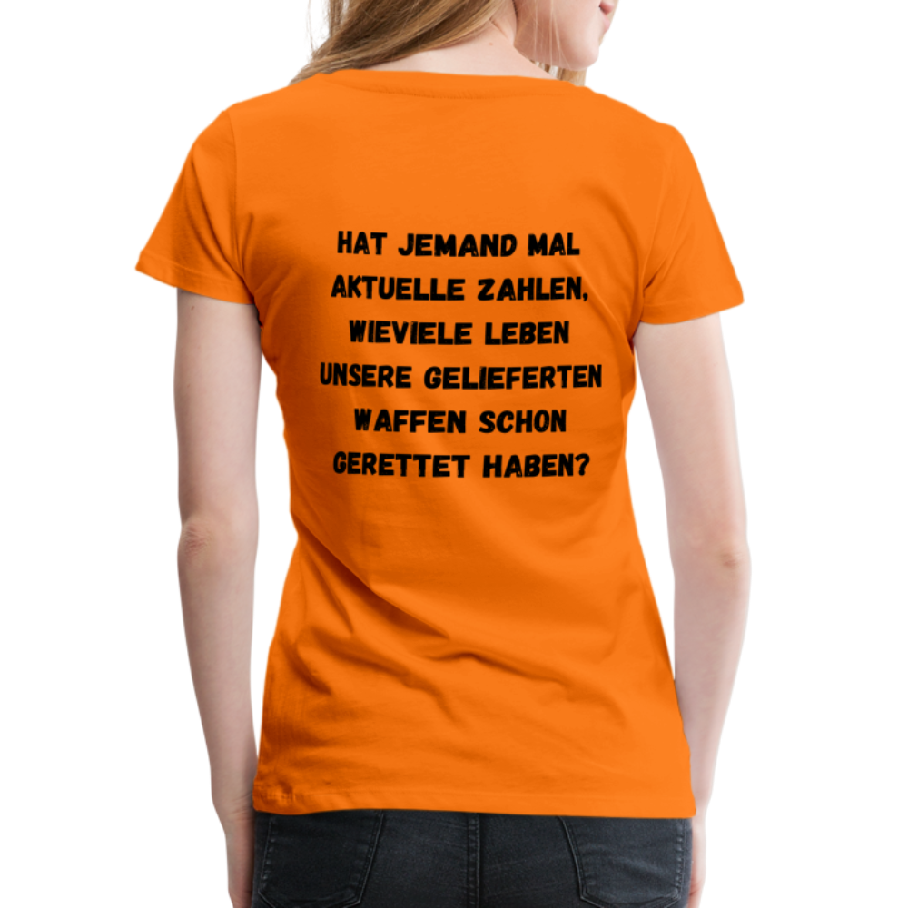 Frauen Premium T-Shirt Hat jemand mal die Zahlen? - Orange