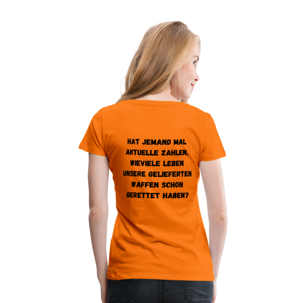 Frauen Premium T-Shirt Hat jemand mal die Zahlen? - Orange