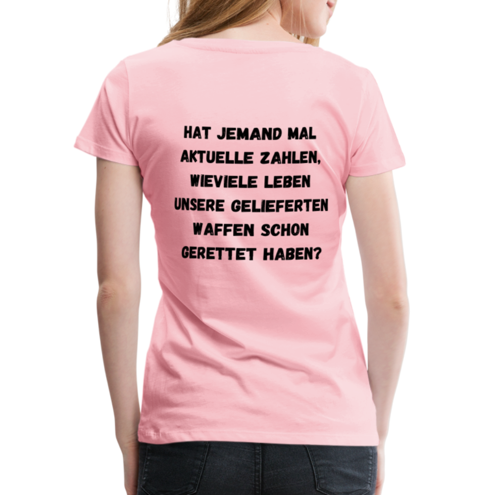 Frauen Premium T-Shirt Hat jemand mal die Zahlen? - Hellrosa