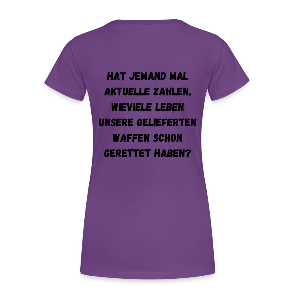 Frauen Premium T-Shirt Hat jemand mal die Zahlen? - Lila