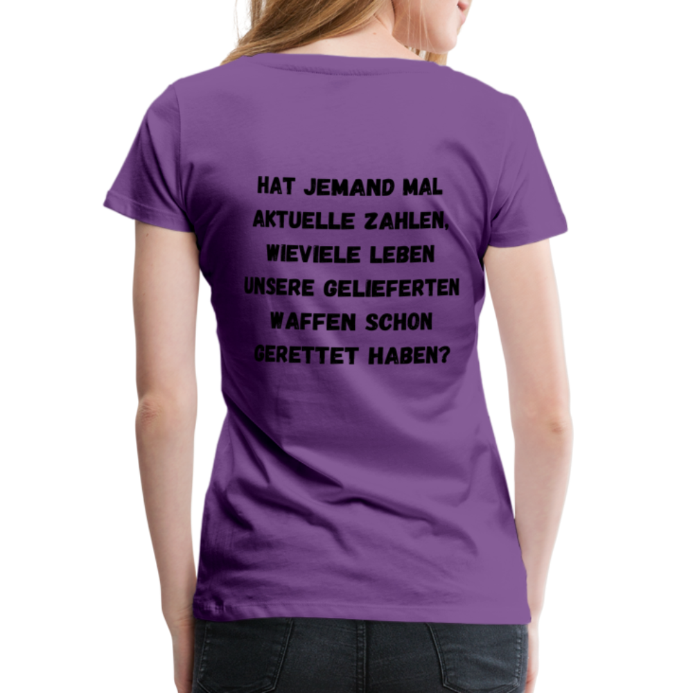 Frauen Premium T-Shirt Hat jemand mal die Zahlen? - Lila