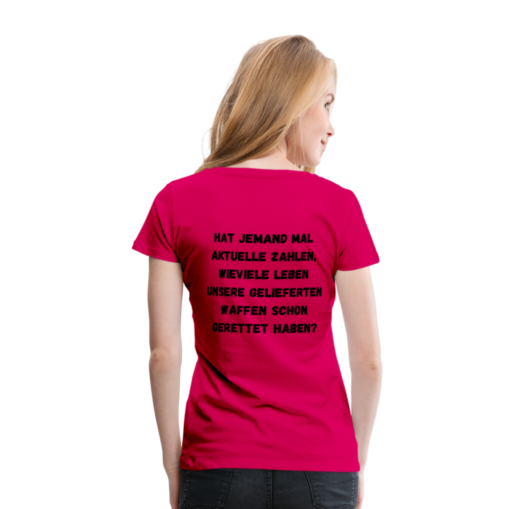 Frauen Premium T-Shirt Hat jemand mal die Zahlen? - dunkles Pink