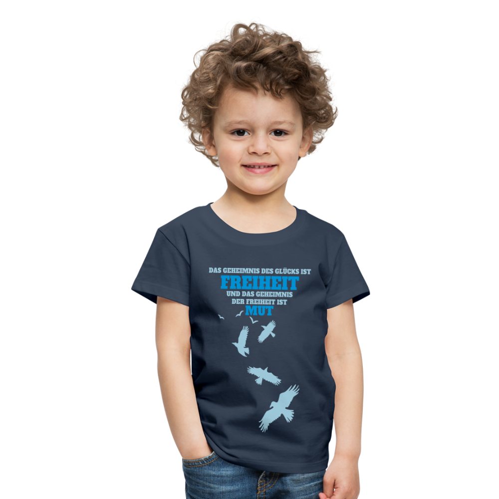 Kinder Premium T-Shirt FREIHEIT UND MUT - Navy