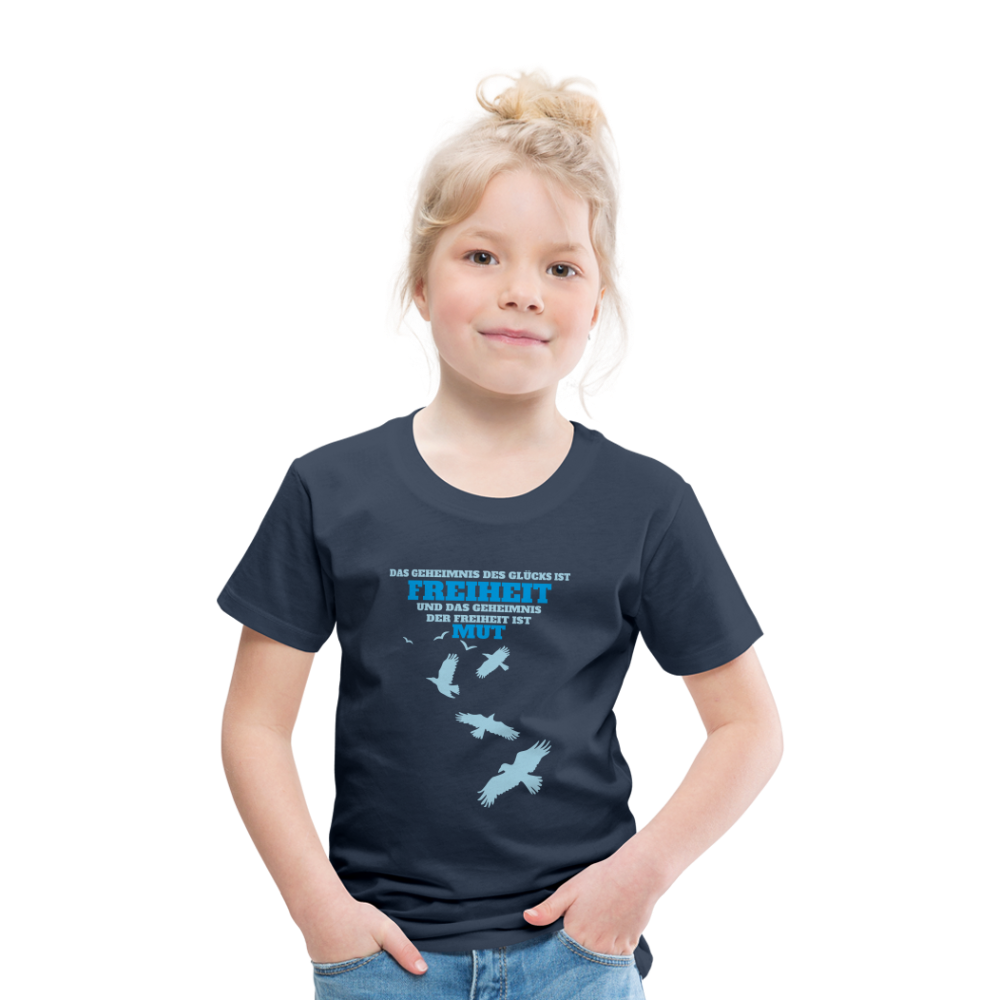 Kinder Premium T-Shirt FREIHEIT UND MUT - Navy