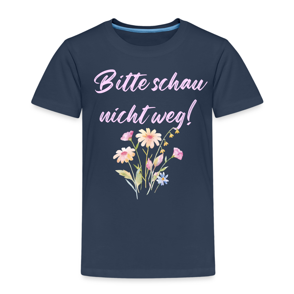 Kinder Premium T-Shirt Bitte schau nicht weg - Navy