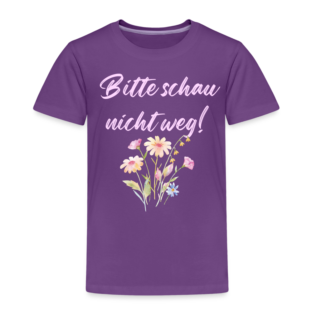 Kinder Premium T-Shirt Bitte schau nicht weg - Lila