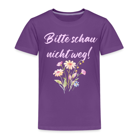 Kinder Premium T-Shirt Bitte schau nicht weg - Lila