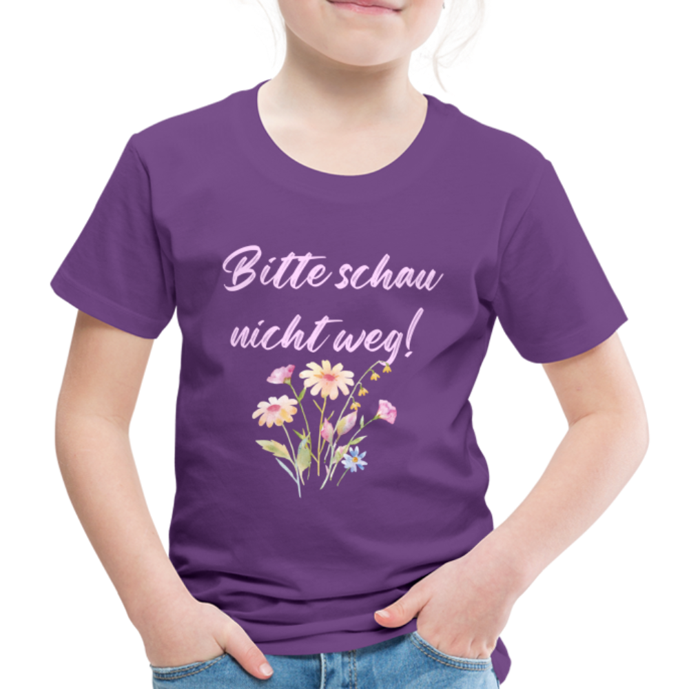 Kinder Premium T-Shirt Bitte schau nicht weg - Lila