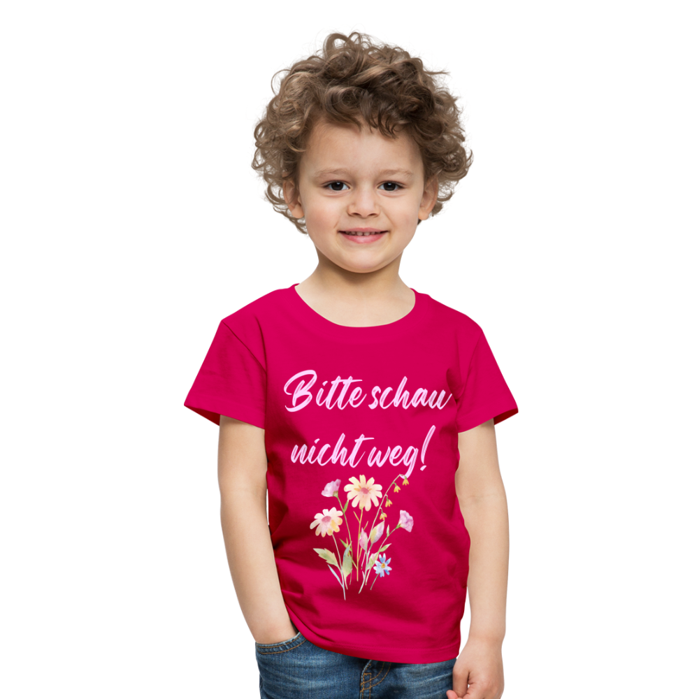 Kinder Premium T-Shirt Bitte schau nicht weg - dunkles Pink