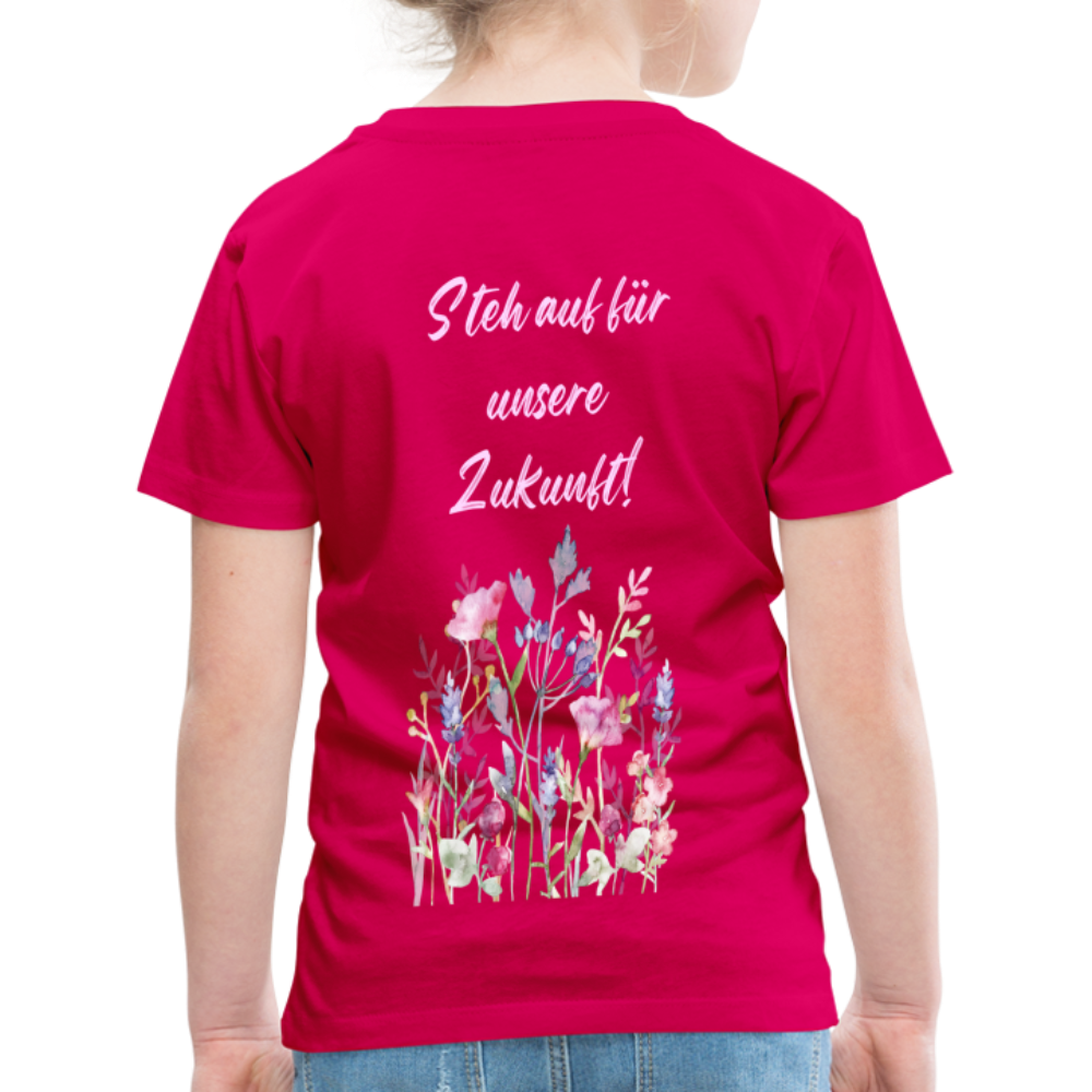 Kinder Premium T-Shirt Bitte schau nicht weg - dunkles Pink