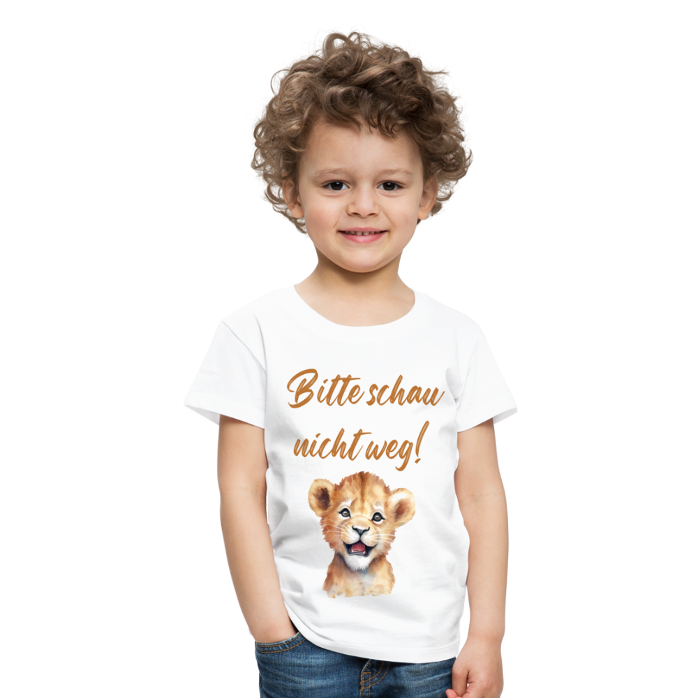 Kinder Premium T-Shirt Bitte schau nicht weg - weiß