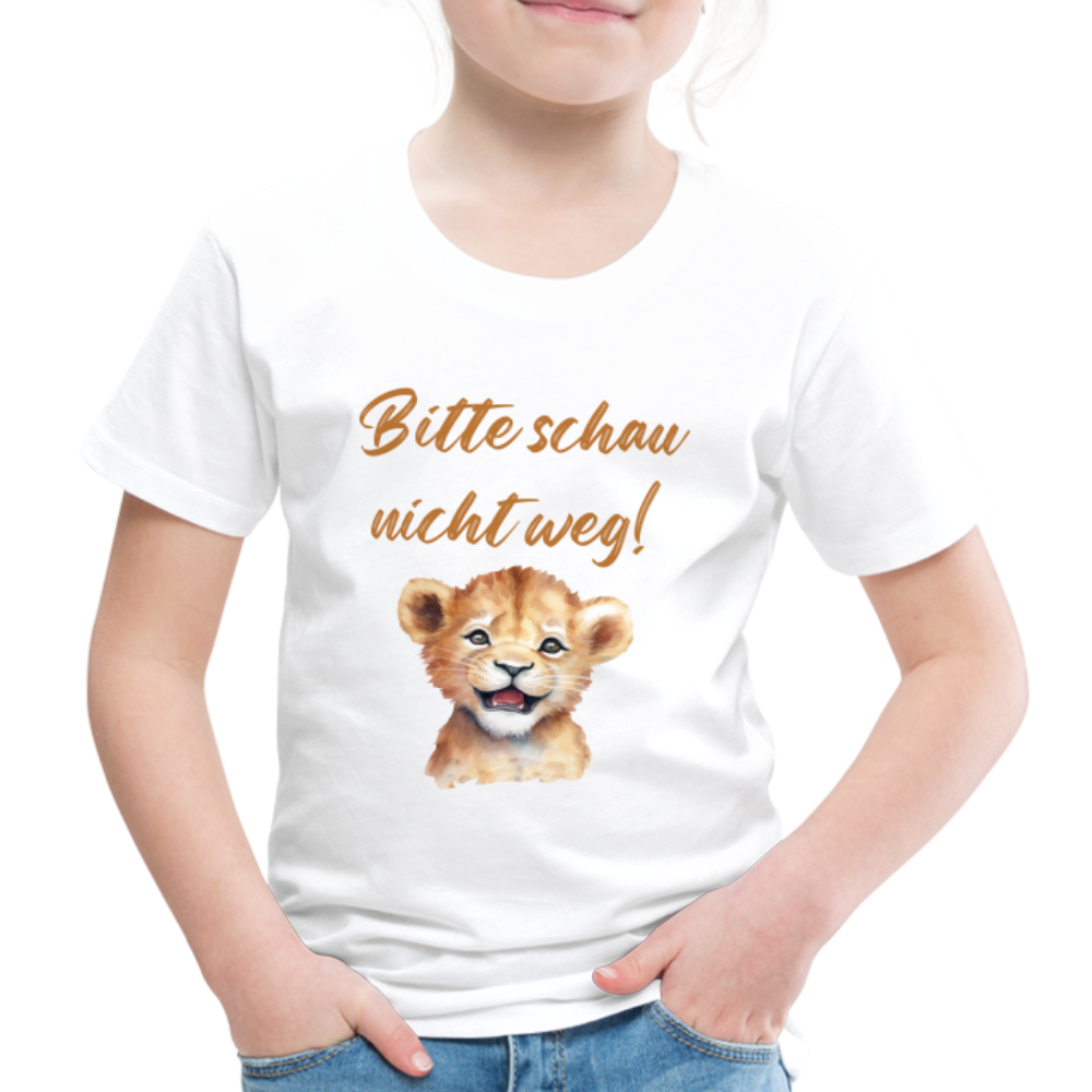 Kinder Premium T-Shirt Bitte schau nicht weg - weiß