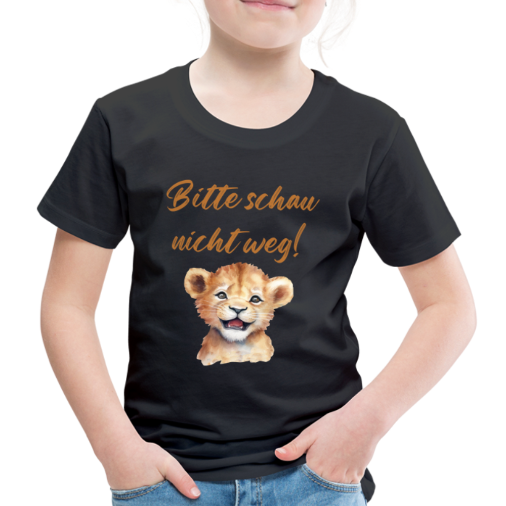 Kinder Premium T-Shirt Bitte schau nicht weg - Schwarz