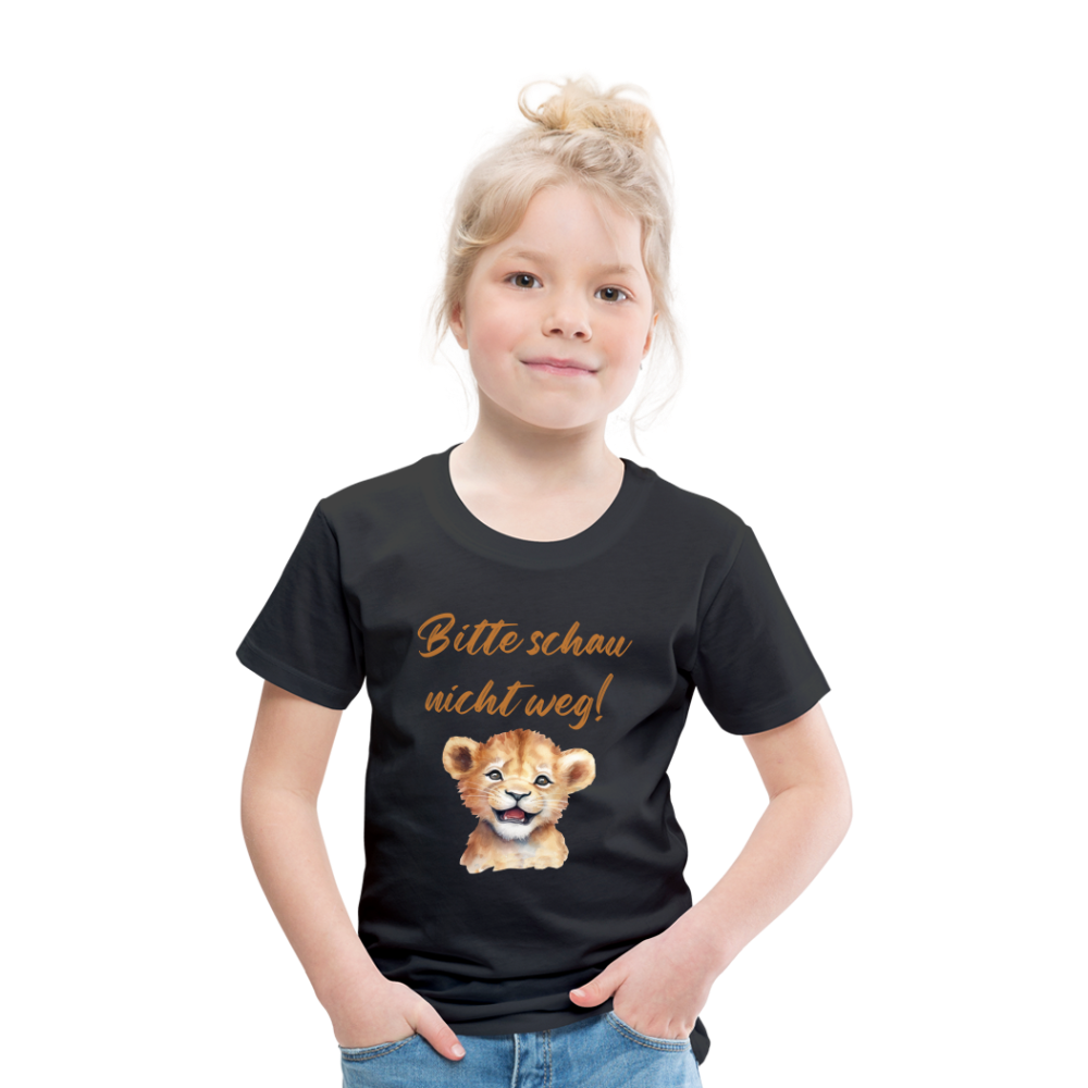 Kinder Premium T-Shirt Bitte schau nicht weg - Schwarz