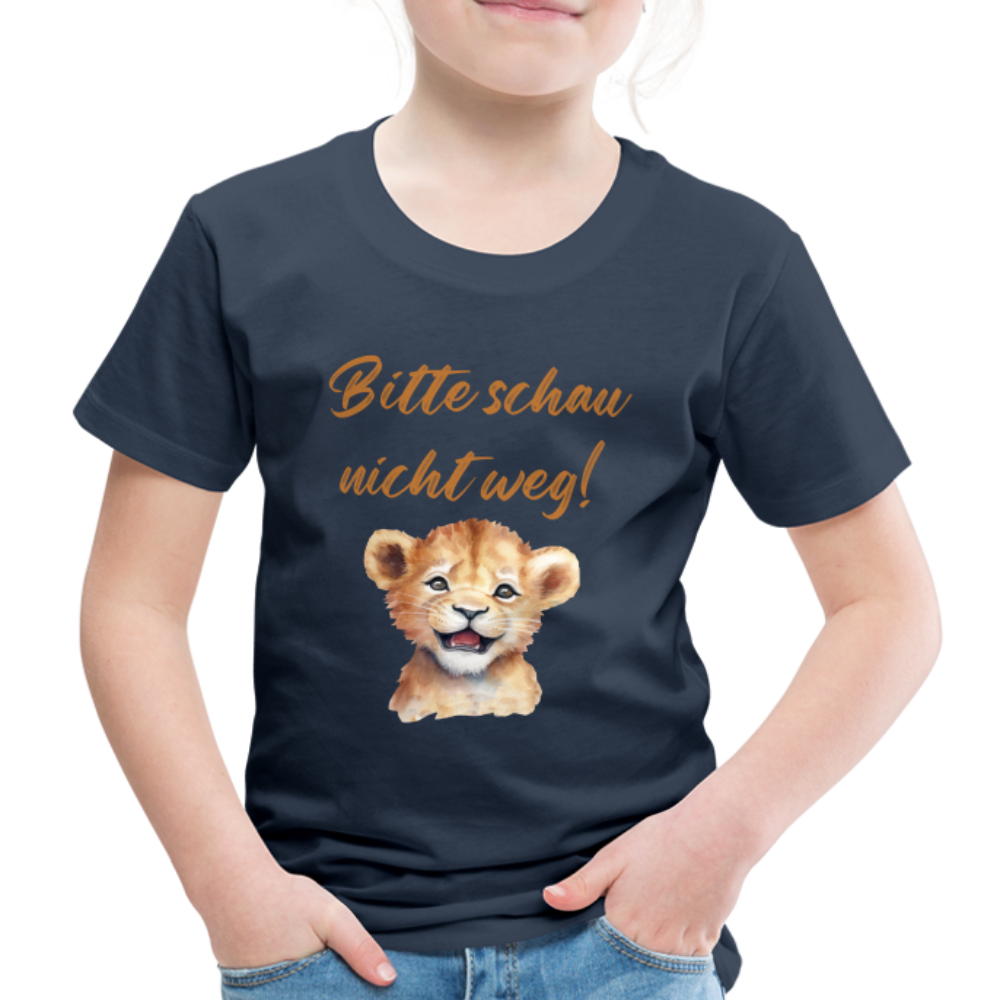 Kinder Premium T-Shirt Bitte schau nicht weg - Navy