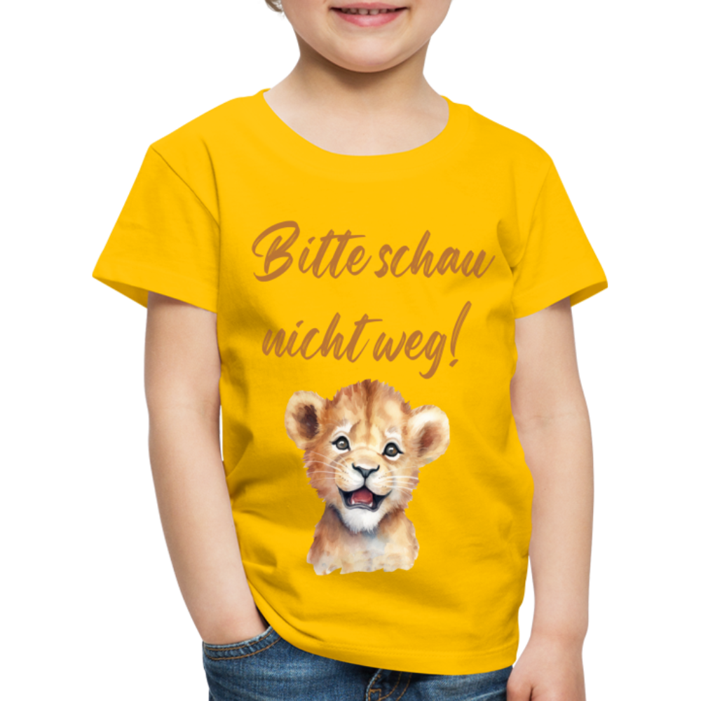 Kinder Premium T-Shirt Bitte schau nicht weg - Sonnengelb