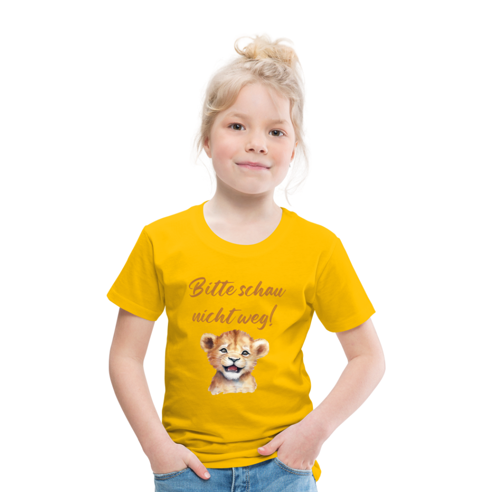 Kinder Premium T-Shirt Bitte schau nicht weg - Sonnengelb