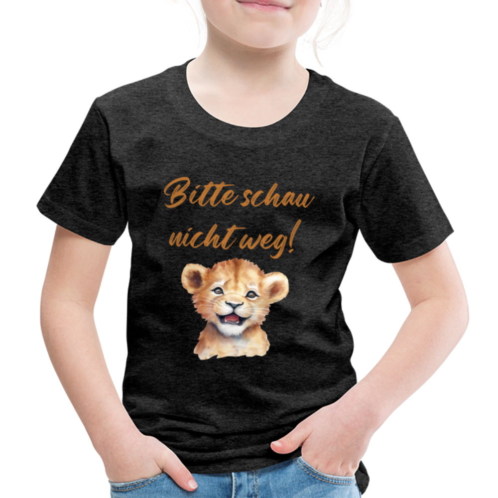 Kinder Premium T-Shirt Bitte schau nicht weg - Anthrazit