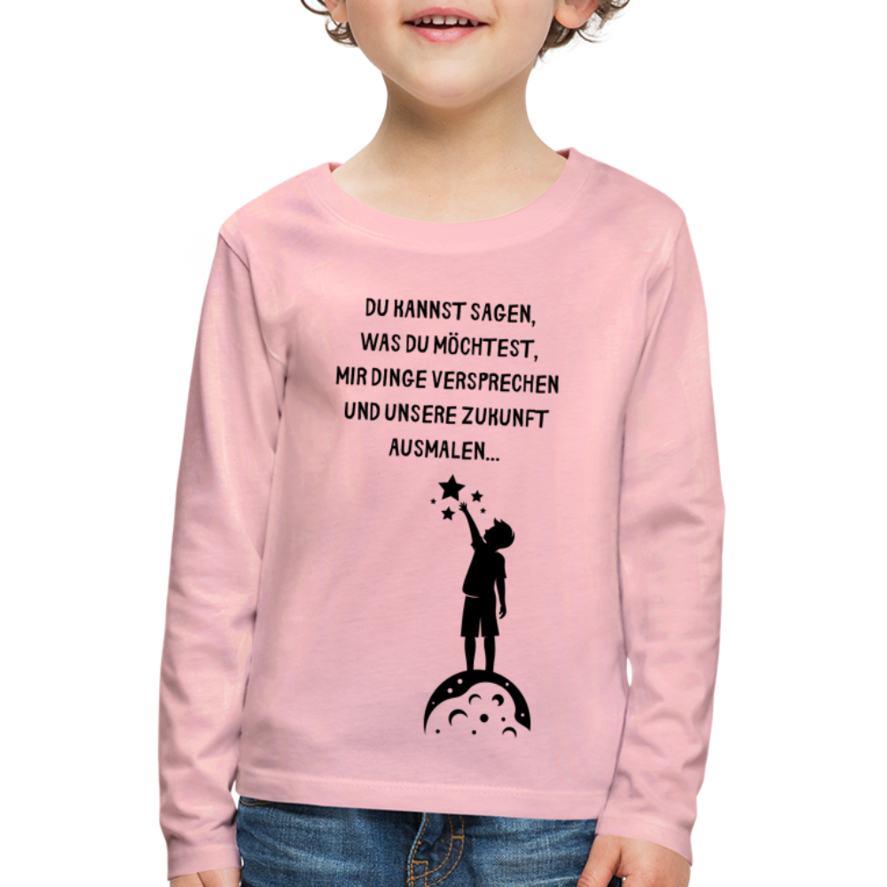 Kinder Premium Langarmshirt  Ich glaube dir erst... - Hellrosa