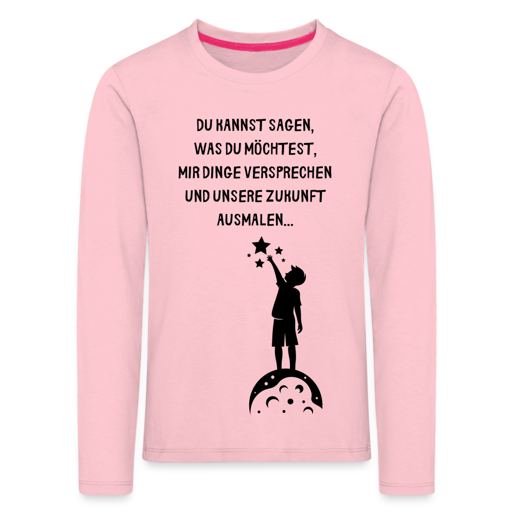 Kinder Premium Langarmshirt  Ich glaube dir erst... - Hellrosa