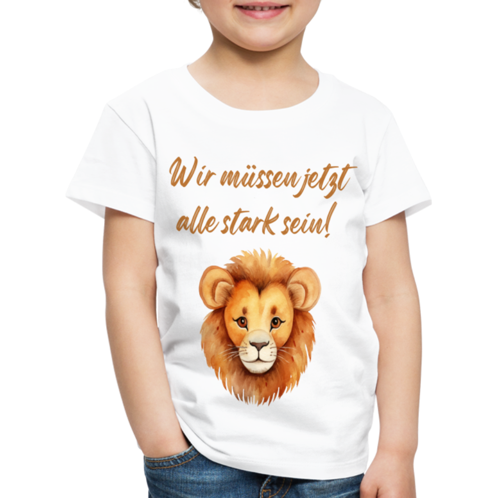 Kinder Premium T-Shirt stark sein - weiß