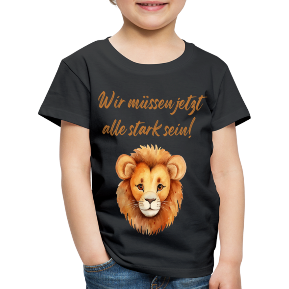 Kinder Premium T-Shirt stark sein - Schwarz