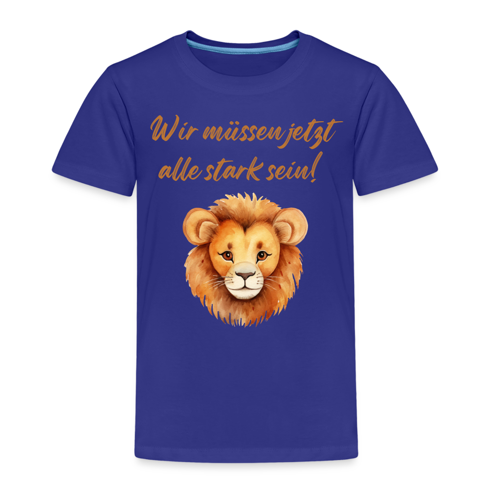 Kinder Premium T-Shirt stark sein - Königsblau